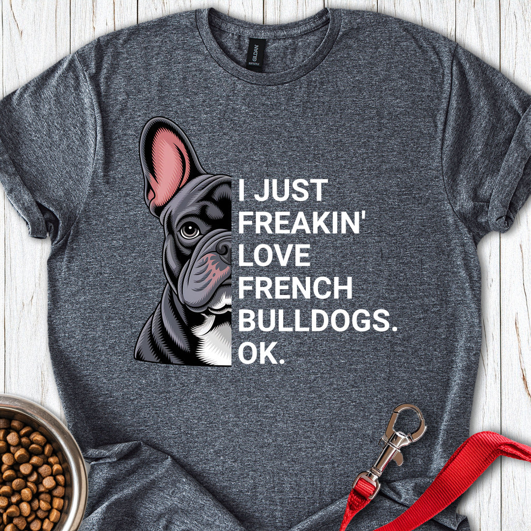 French Bulldog Love Dark Heather