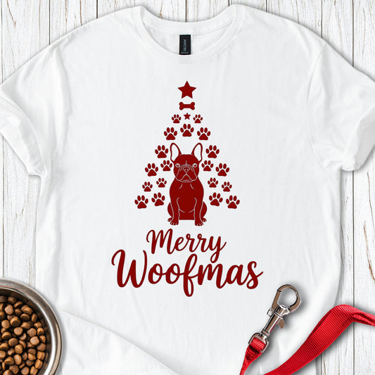 French Bulldog Merry Woofmas Christmas White