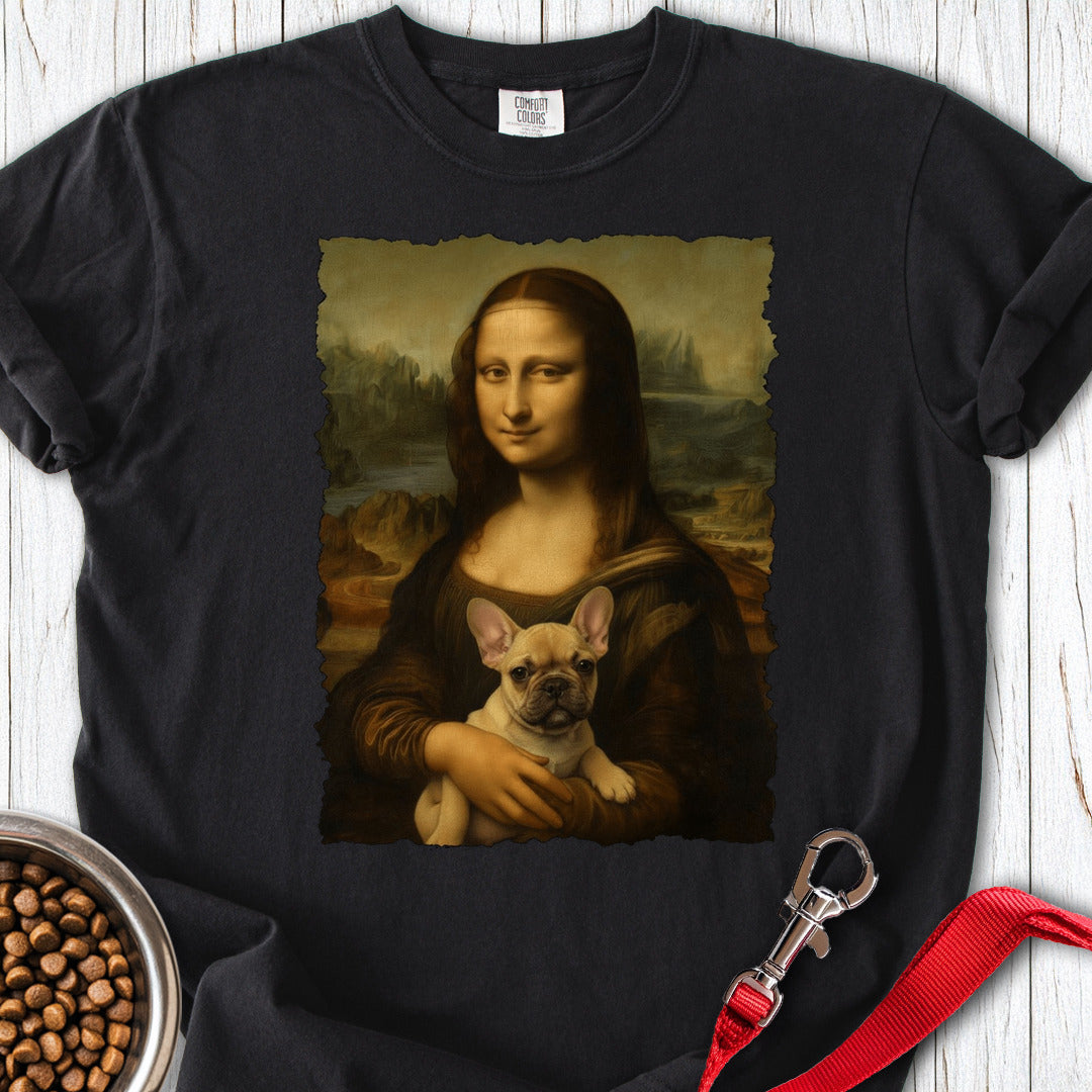 French Bulldog Mona Lisa Premium Tee Black
