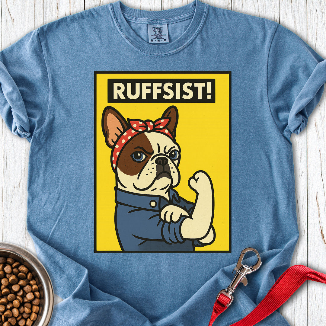 French Bulldog Rosie the Riveter Premium Tee — Blue Jean