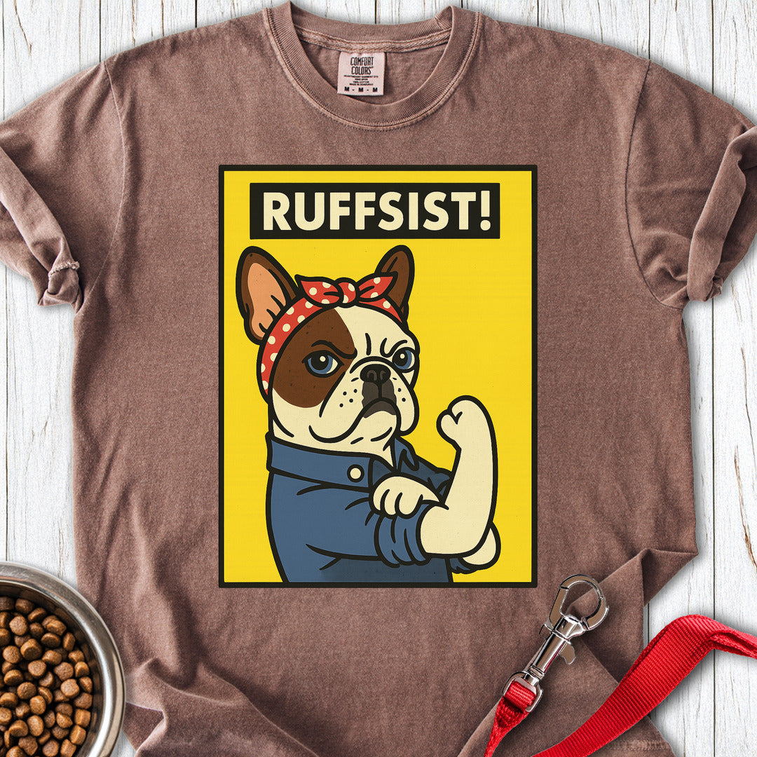 French Bulldog Rosie the Riveter Premium Tee — Espresso
