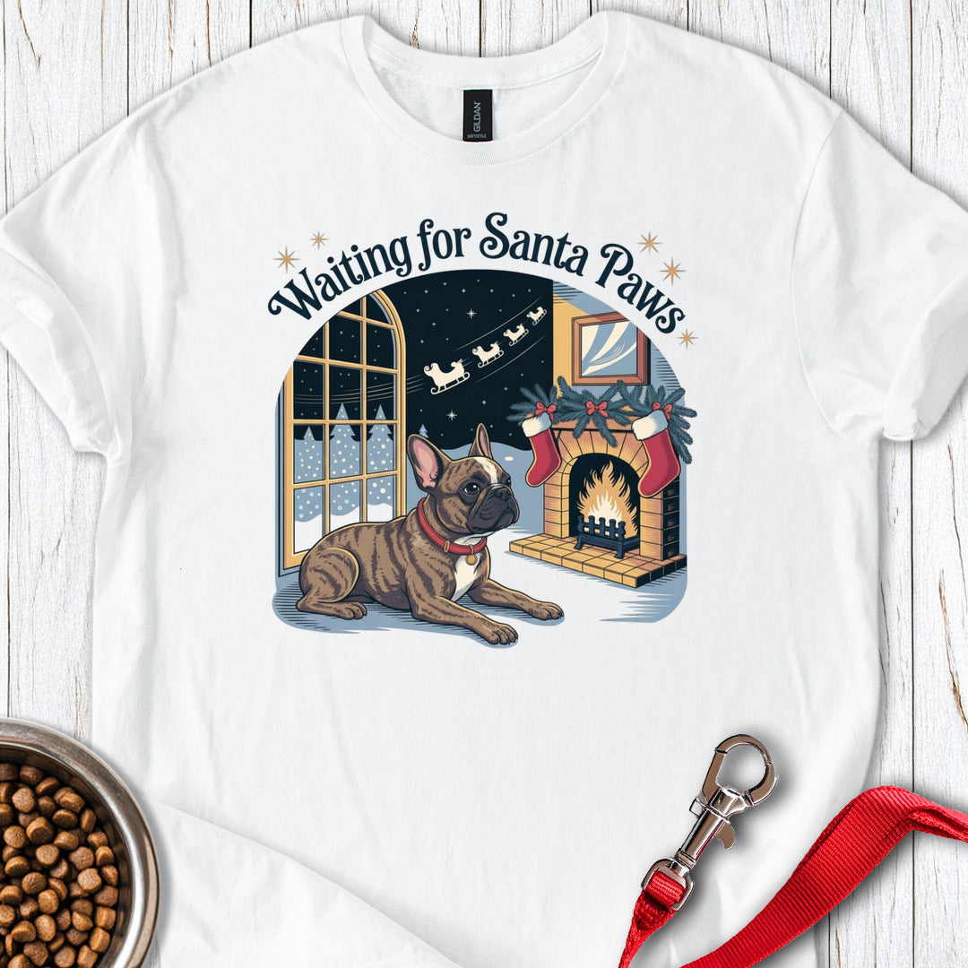 French Bulldog Santa Paws Christmas White