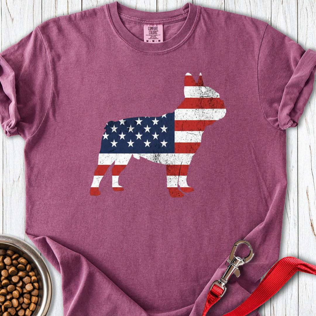French Bulldog Silhouette USA Premium Tee Berry