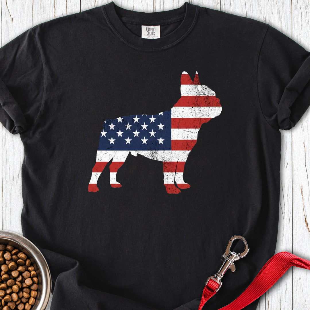 French Bulldog Silhouette USA Premium Tee Black