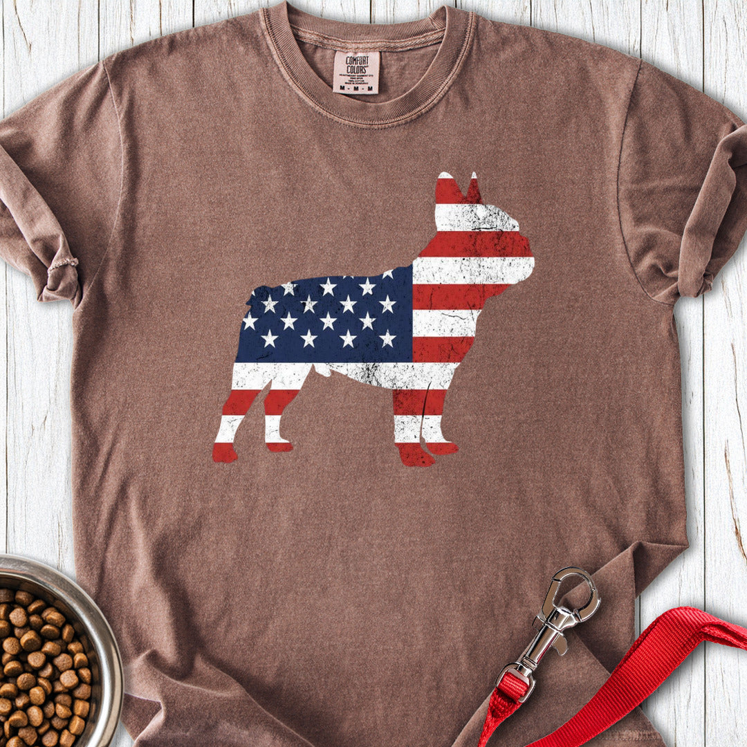 French Bulldog Silhouette USA Premium Tee Espresso