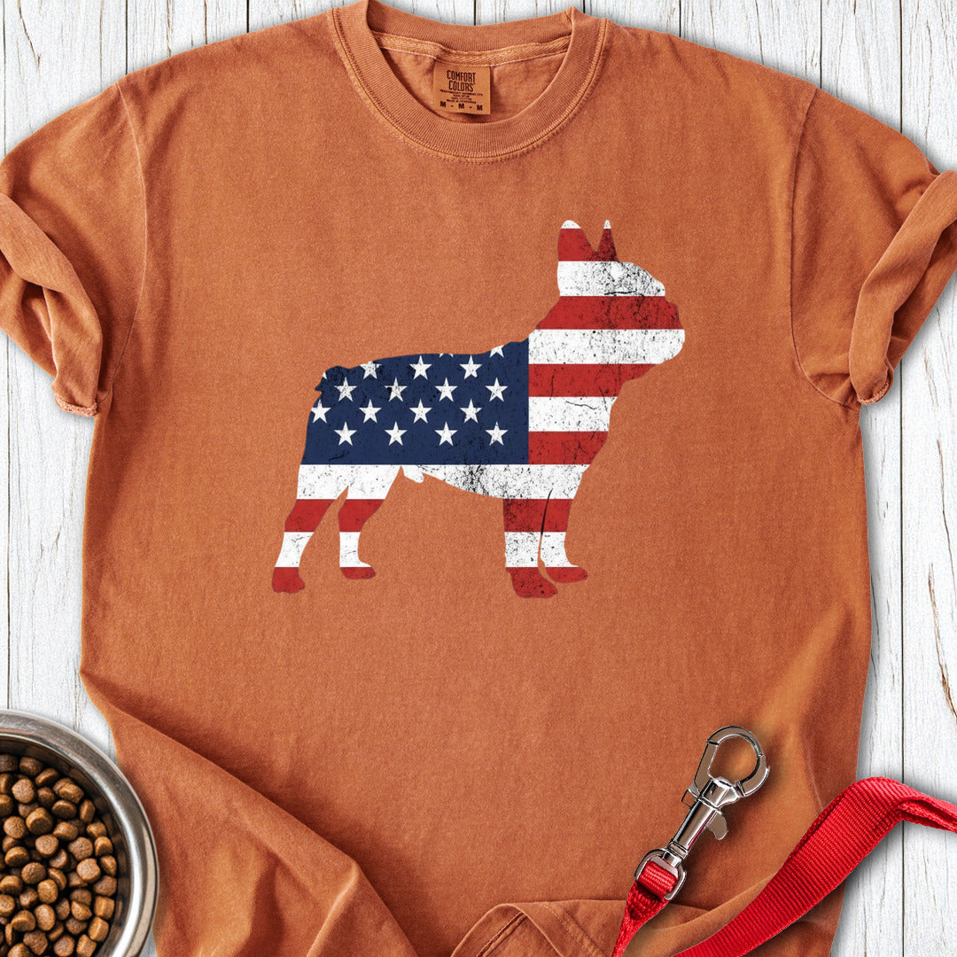 French Bulldog Silhouette USA Premium Tee Yam