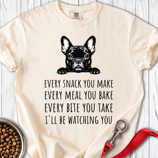 French Bulldog Snack Premium Tee Ivory