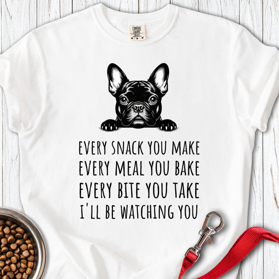 French Bulldog Snack Premium Tee White