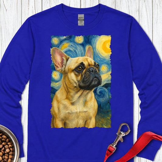 French Bulldog van Gogh Long Sleeve — Royal