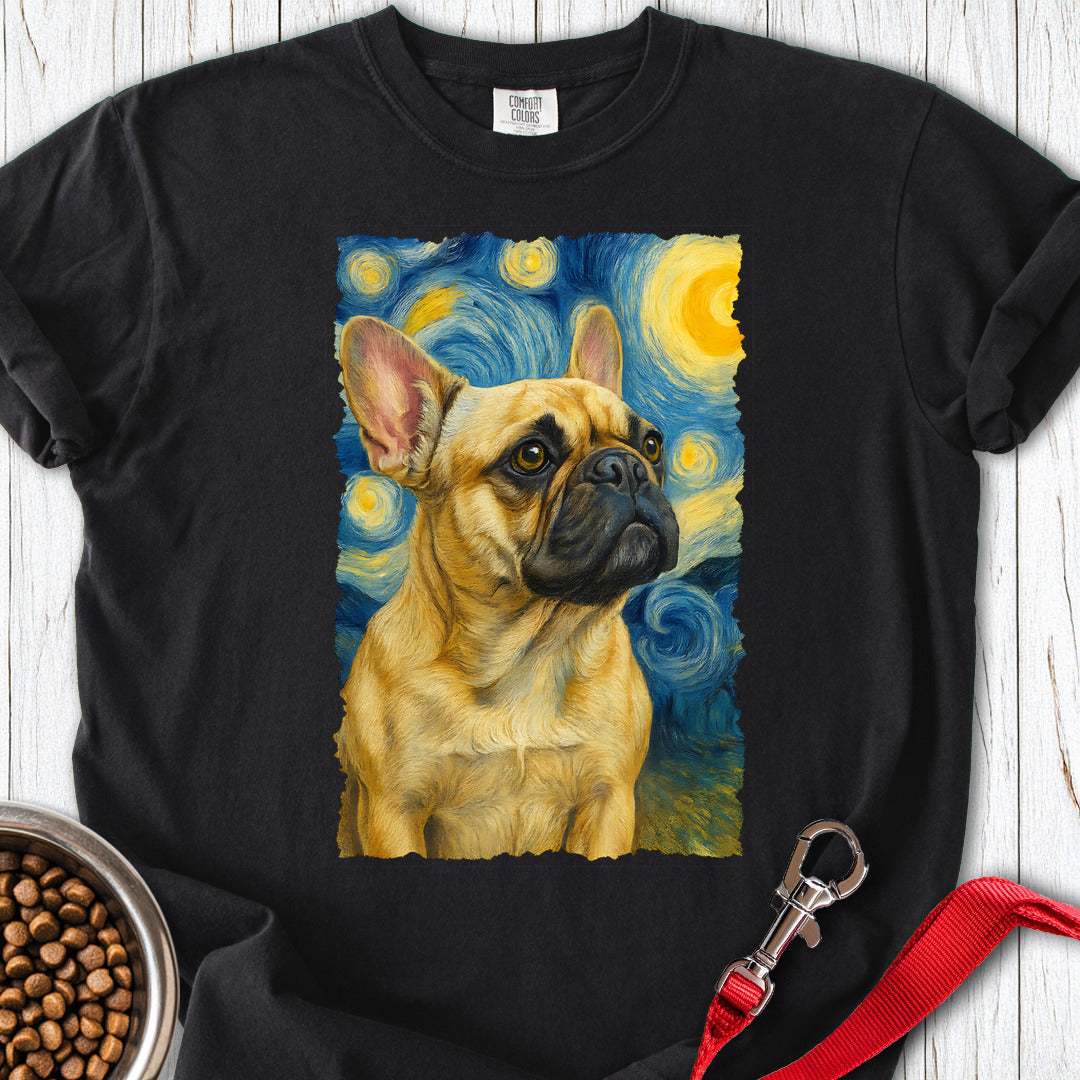 French Bulldog van Gogh Premium Tee — Black