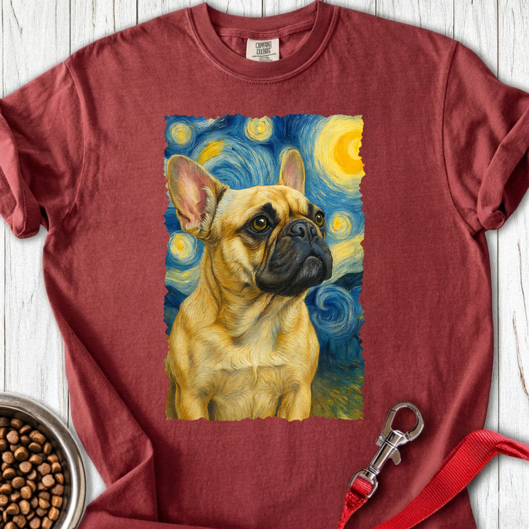 French Bulldog van Gogh Premium Tee — Brick