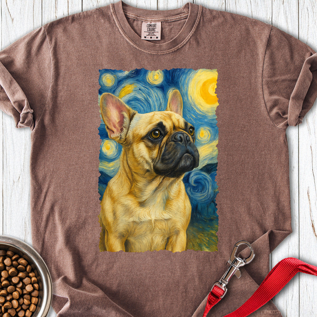 French Bulldog van Gogh Premium Tee — Espresso