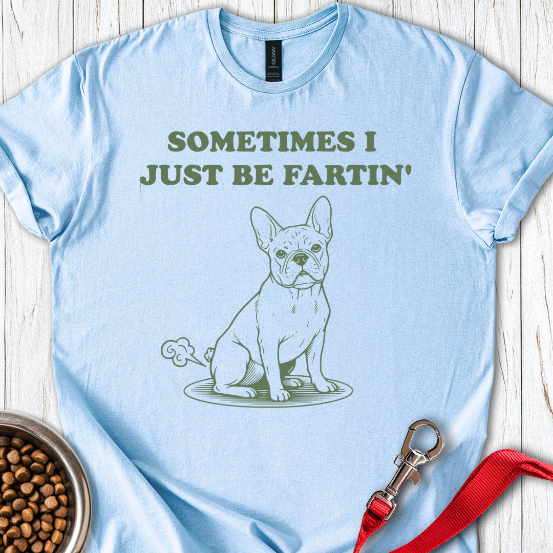 French Bulldogs Fart Light Blue