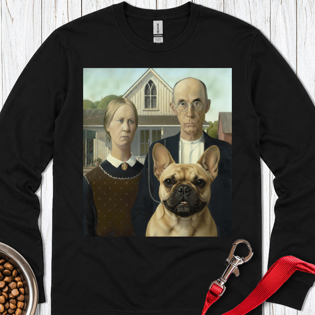 Frenchie American Gothic Long Sleeve — Black