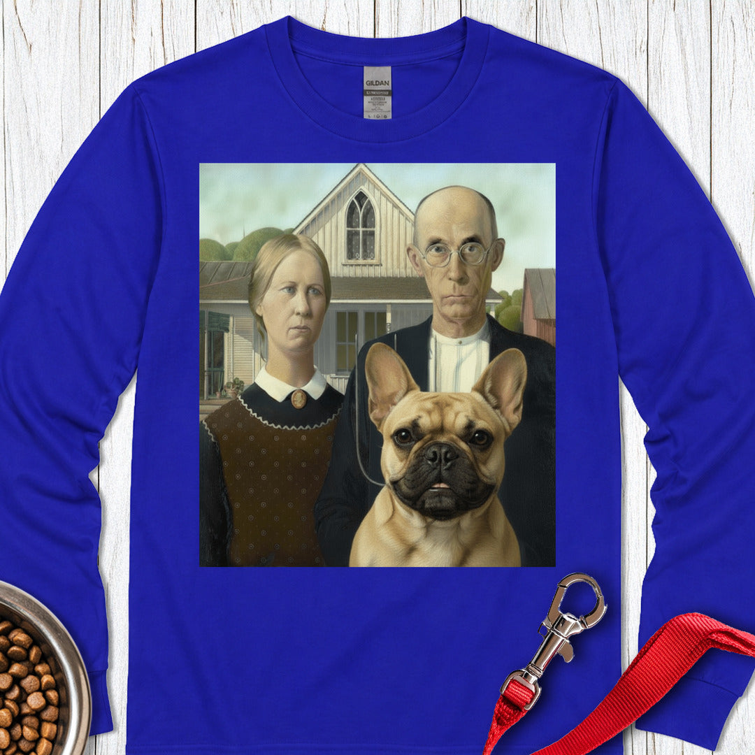 Frenchie American Gothic Long Sleeve — Royal