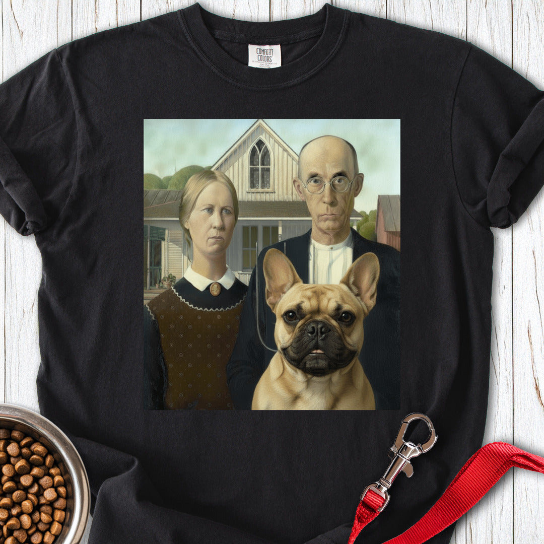 Frenchie American Gothic Premium Tee Black