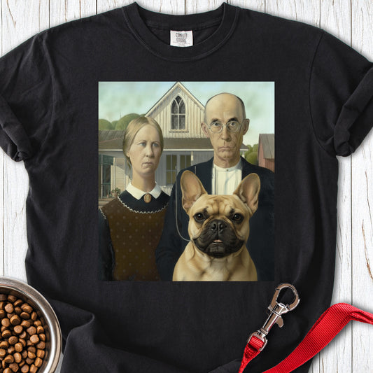Frenchie American Gothic Premium Tee Black