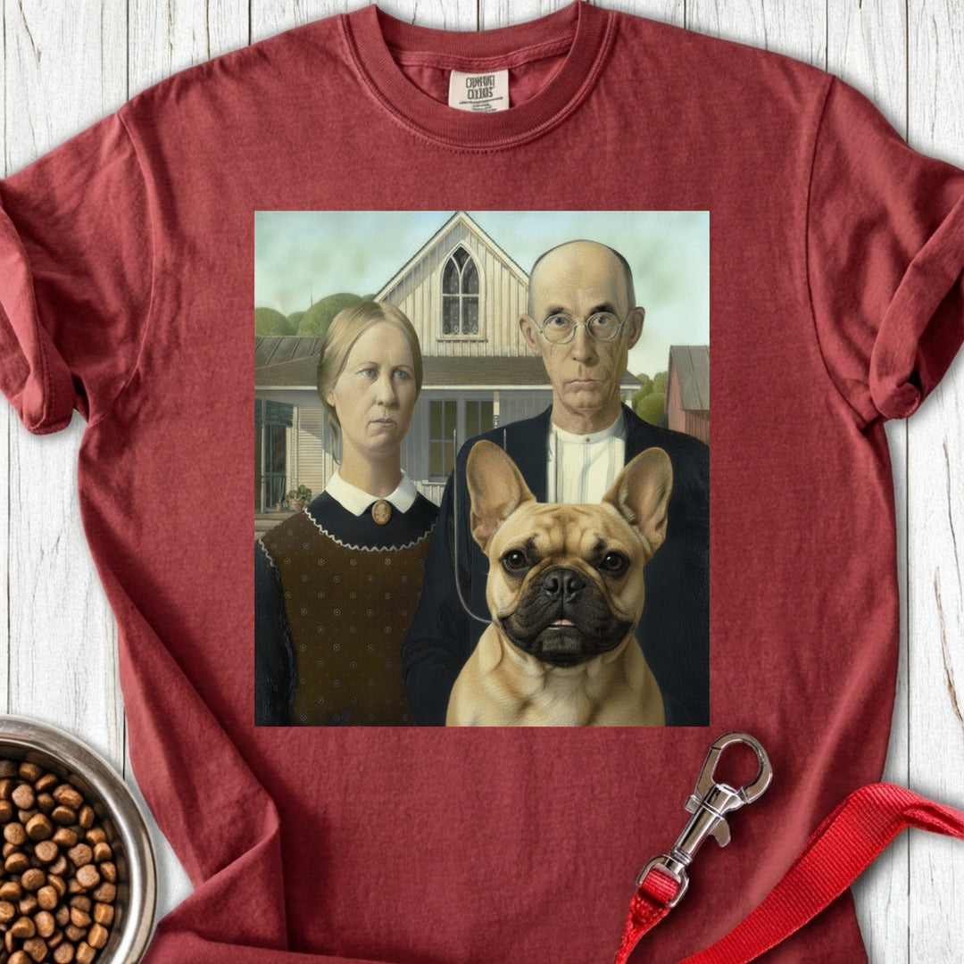 Frenchie American Gothic Premium Tee Brick