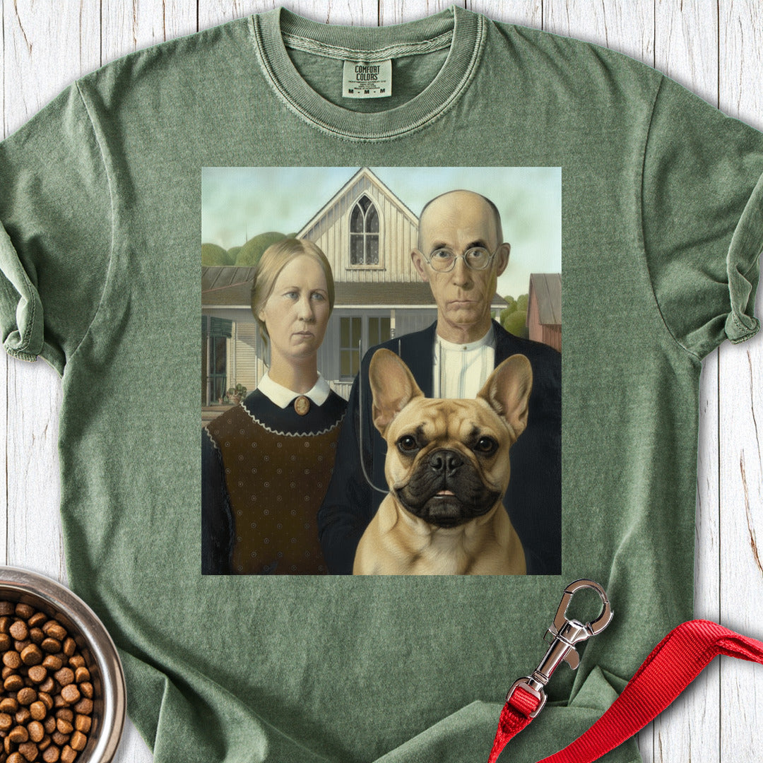 Frenchie American Gothic Premium Tee Moss