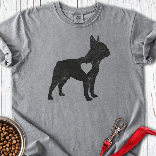 Frenchie Love Premium Tee Grey