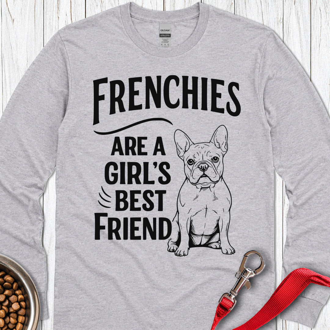 Frenchies & Girls Long Sleeve — Sport Grey