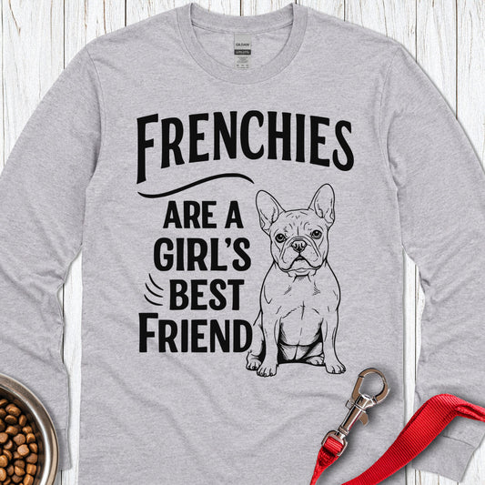 Frenchies & Girls Long Sleeve — Sport Grey
