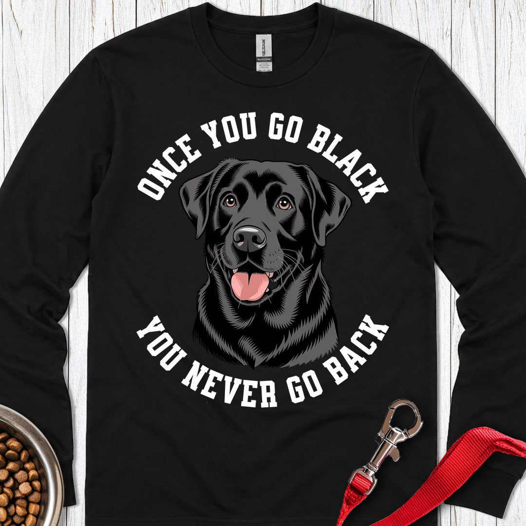 Funny Black Labrador Long Sleeve — Black