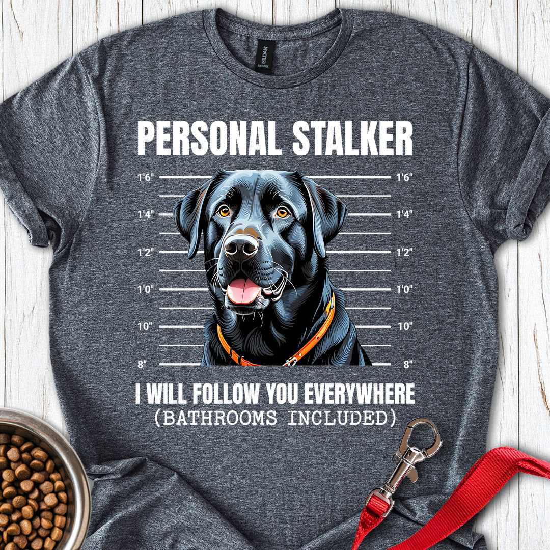 Funny Black Labrador Mugshot Dark Heather