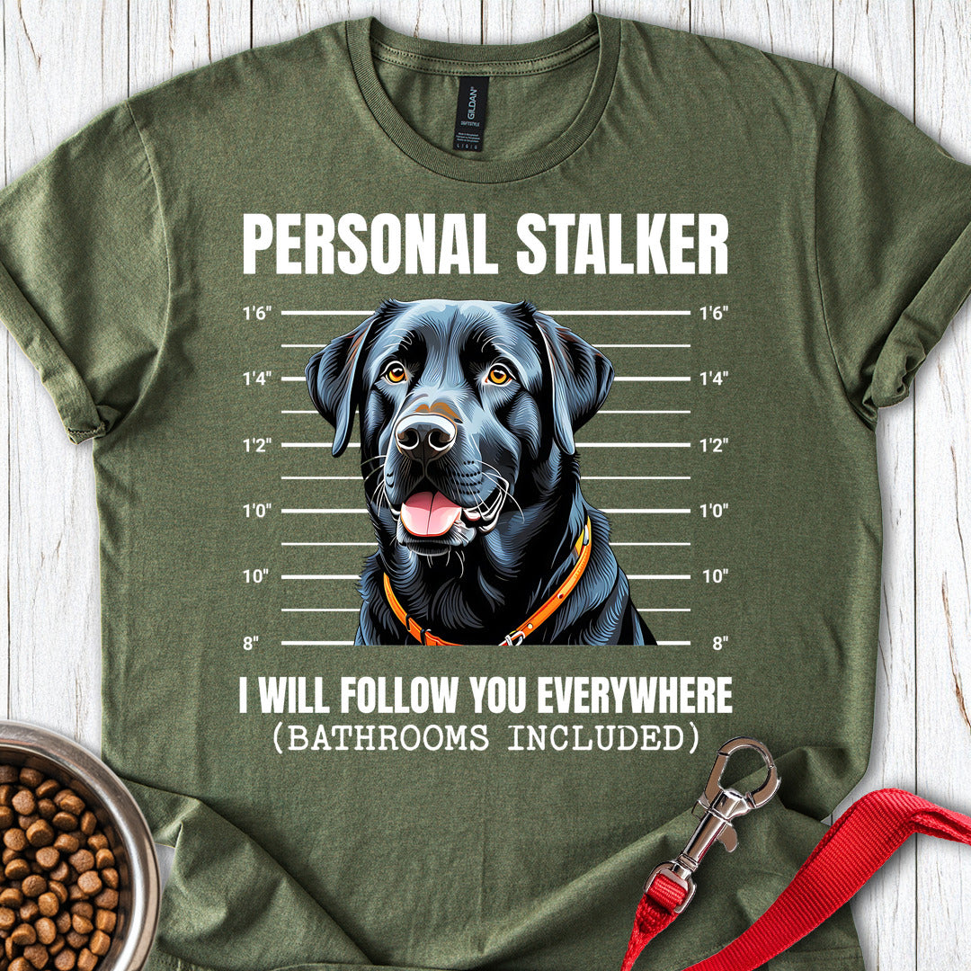 Funny Black Labrador Mugshot Military Green