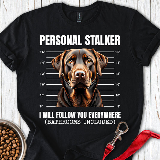 Funny Chocolate Labrador Mugshot Black