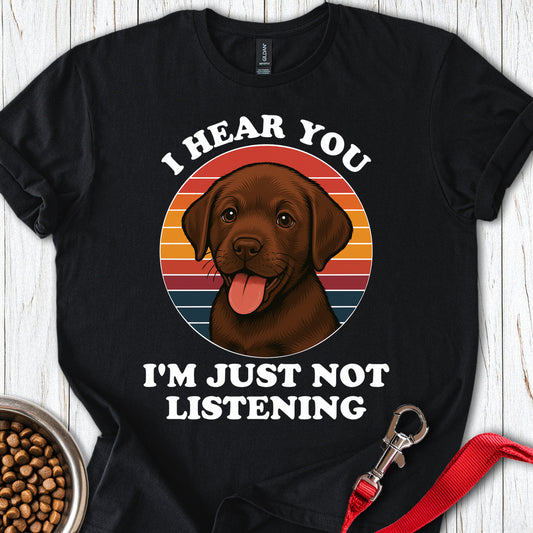 Funny Chocolate Labrador Puppy Black