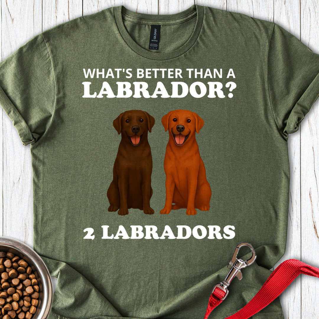 Funny Fox Red and Chocolate Labrador Military Green