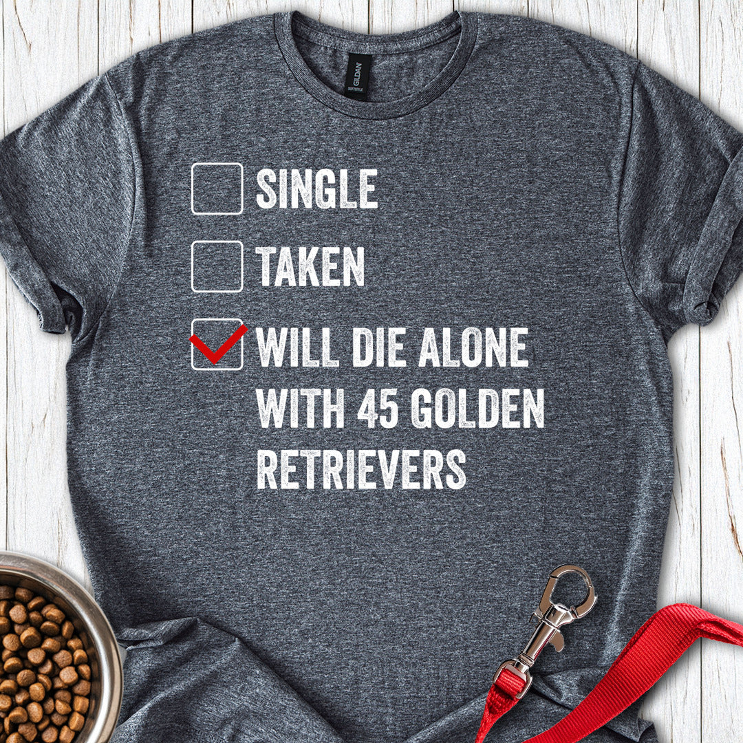 Funny Golden Retriever Dark Heather