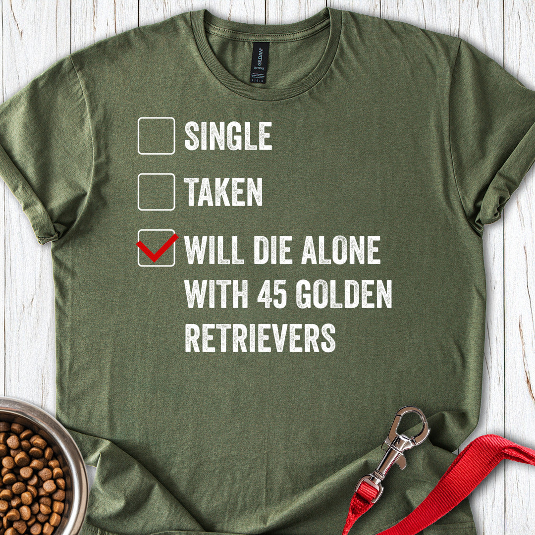 Funny Golden Retriever Military Green
