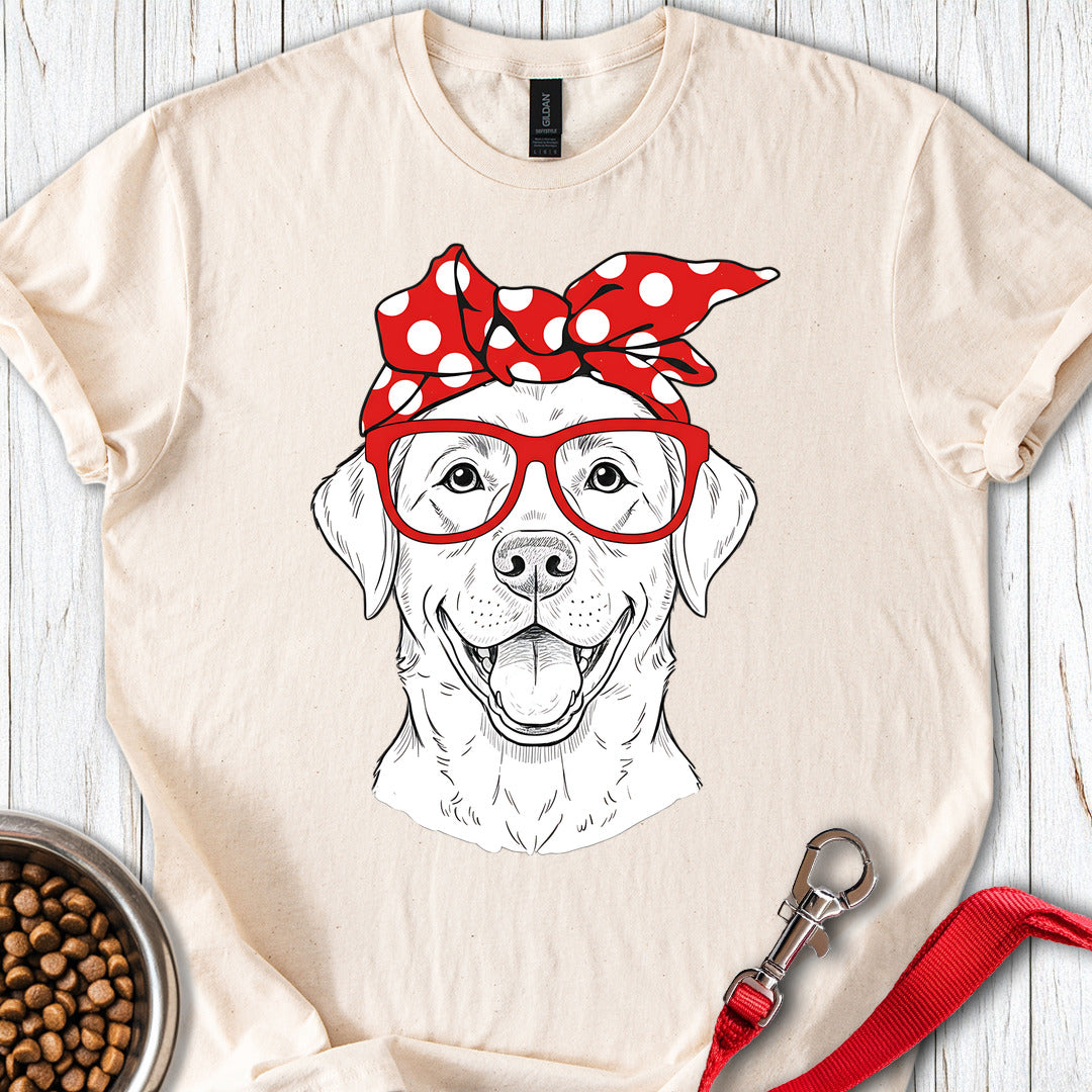 Funny Labrador Red Glasses Natural