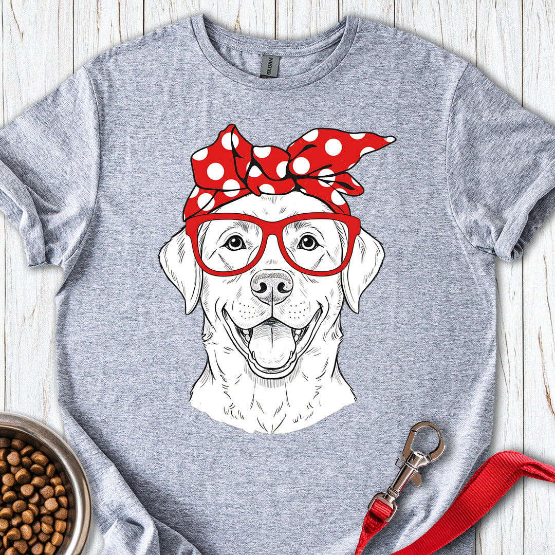 Funny Labrador Red Glasses Sport Grey