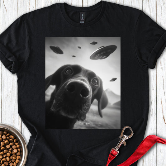 Funny Labrador UFO Black