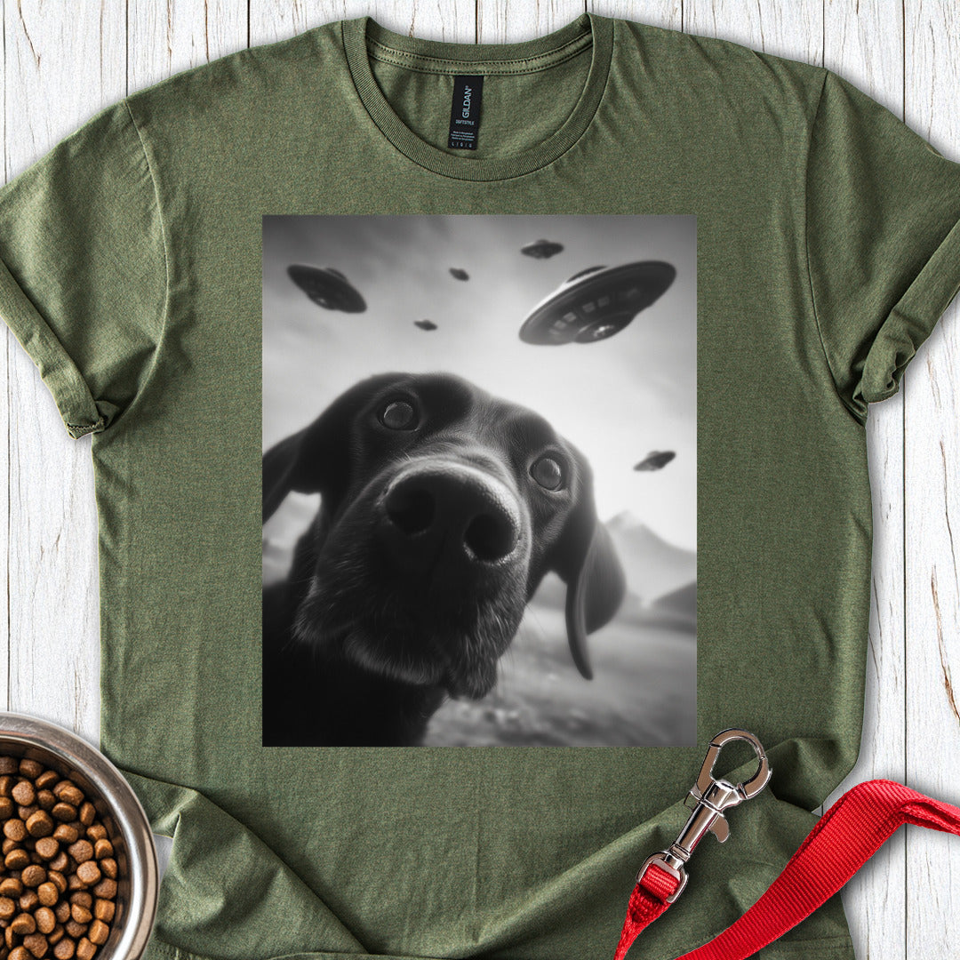 Funny Labrador UFO Military Green