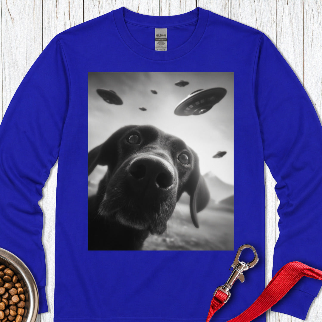 Funny Labrador UFO Long Sleeve — Royal