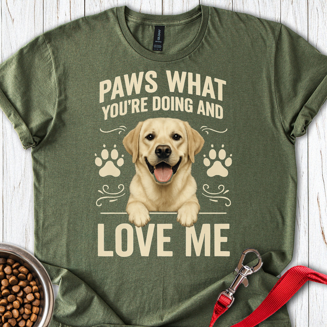 Funny Love Me Labrador Military Green