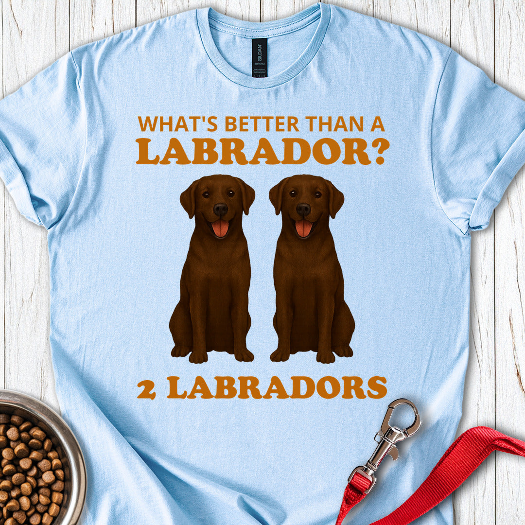 Funny Two Chocolate Labradors Light Blue