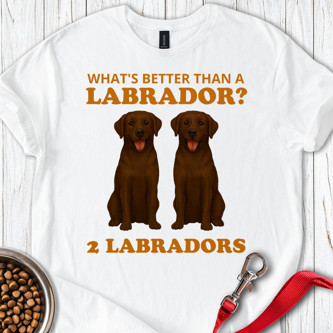 Funny Two Chocolate Labradors White