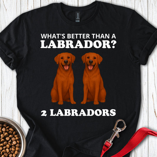 Funny Two Fox Red Labradors Black