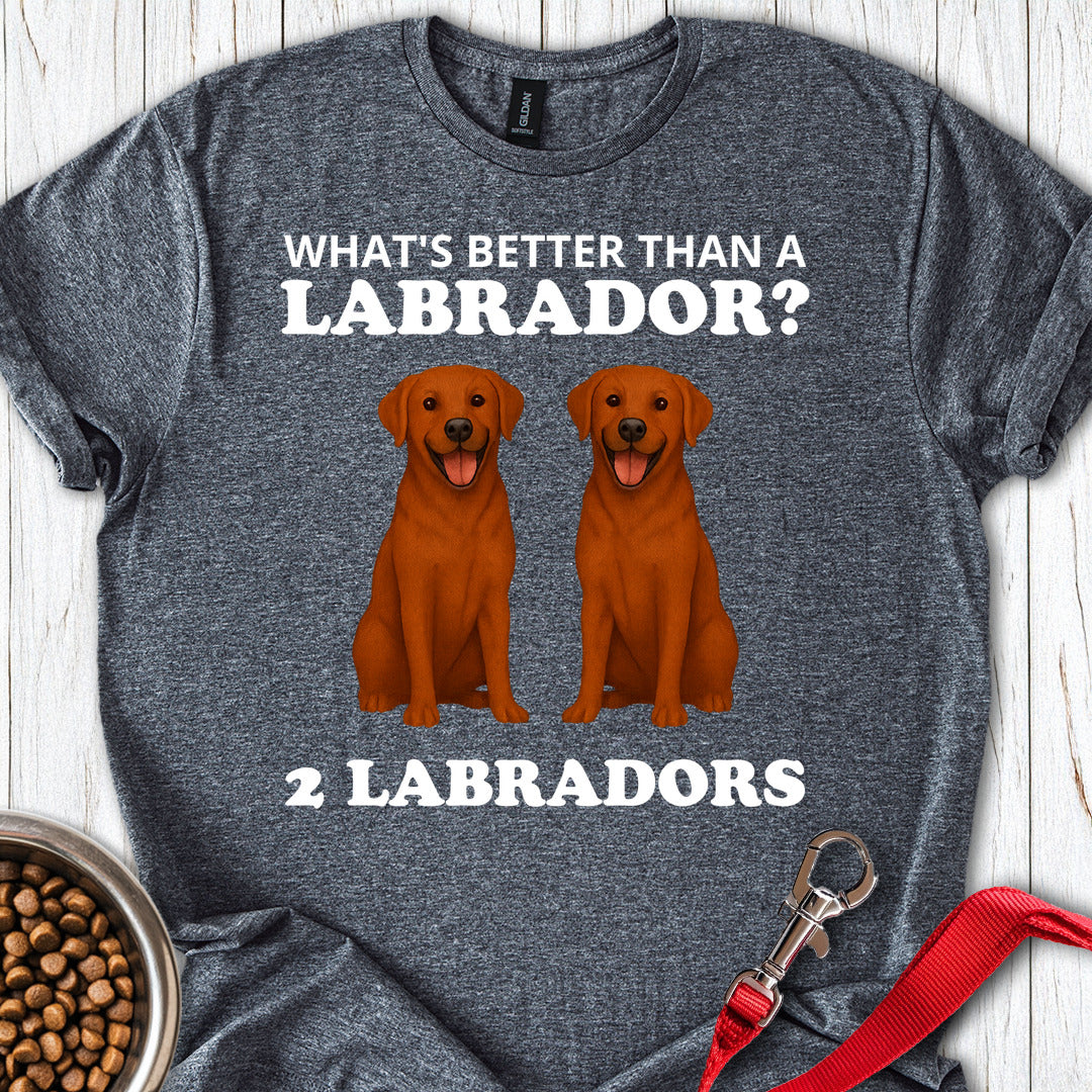 Funny Two Fox Red Labradors Dark Heather