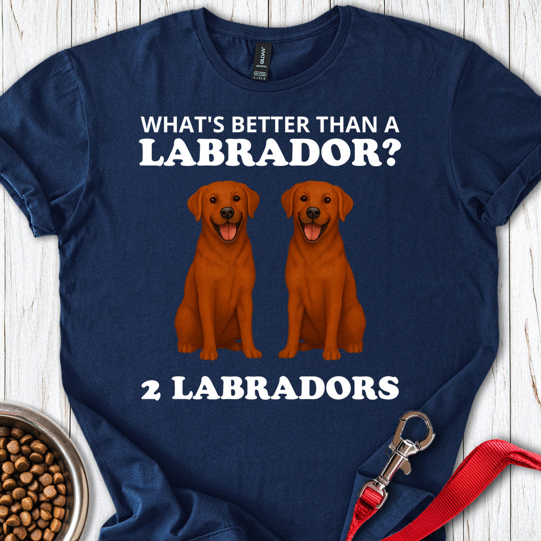 Funny Two Fox Red Labradors Navy