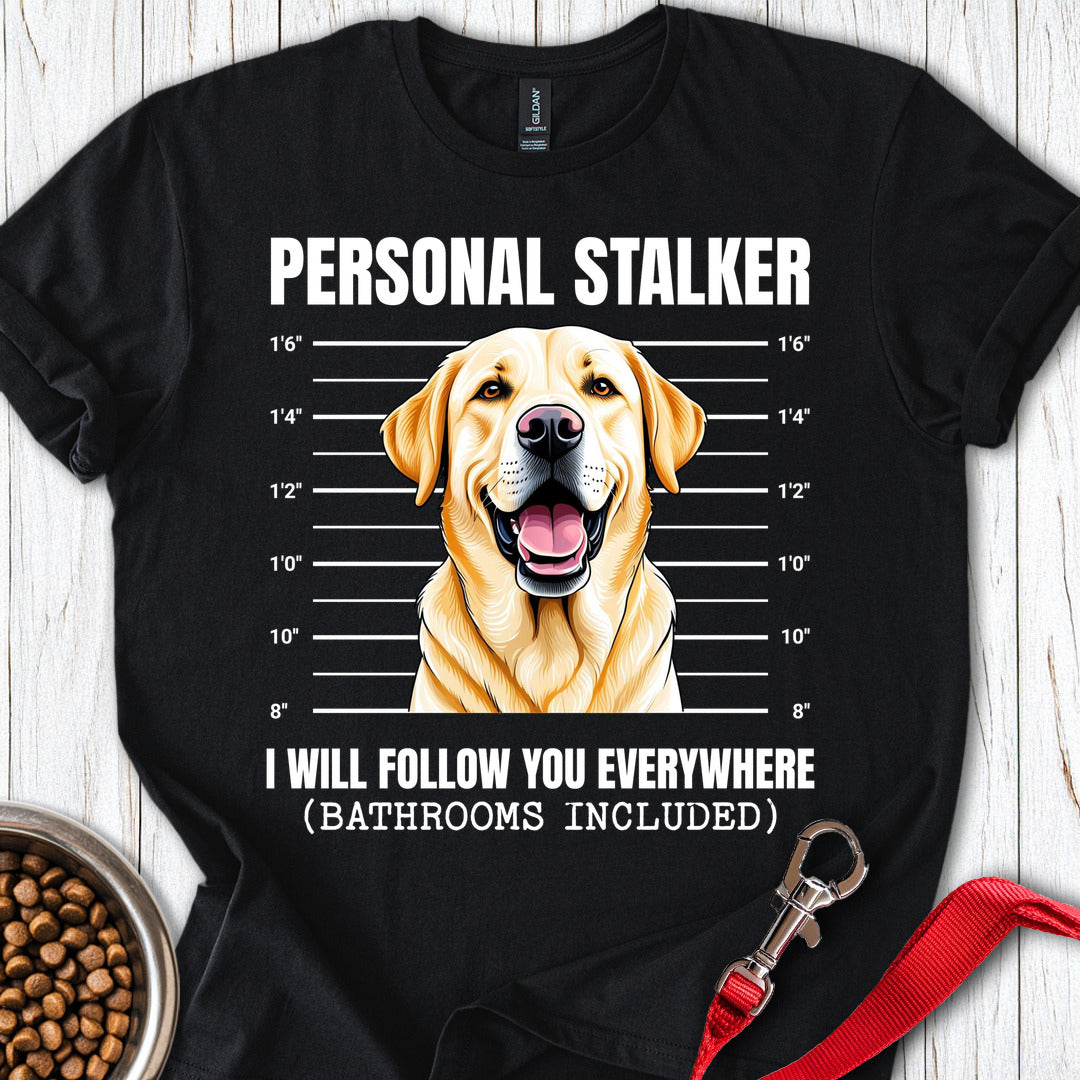 Funny Yellow Labrador Mugshot Black