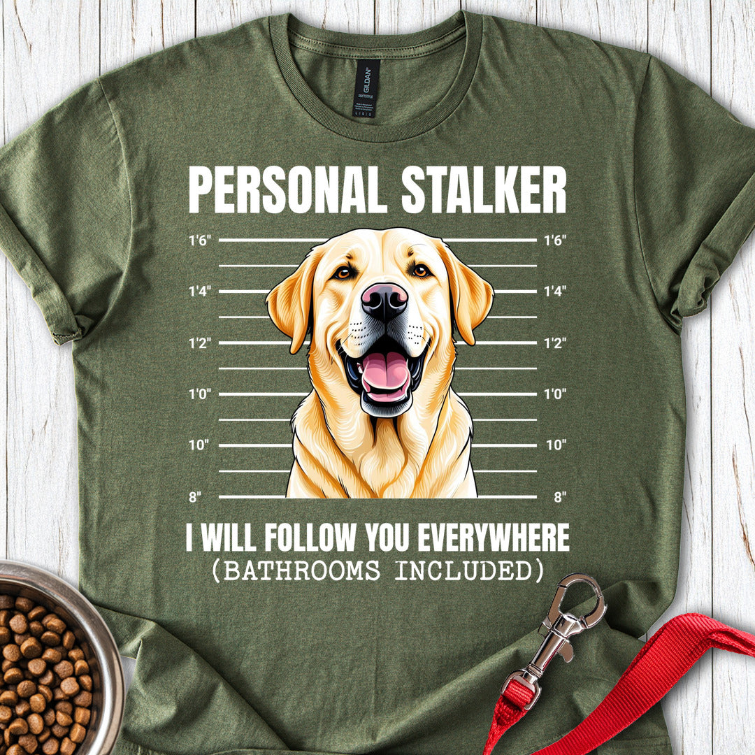 Funny Yellow Labrador Mugshot Military Green