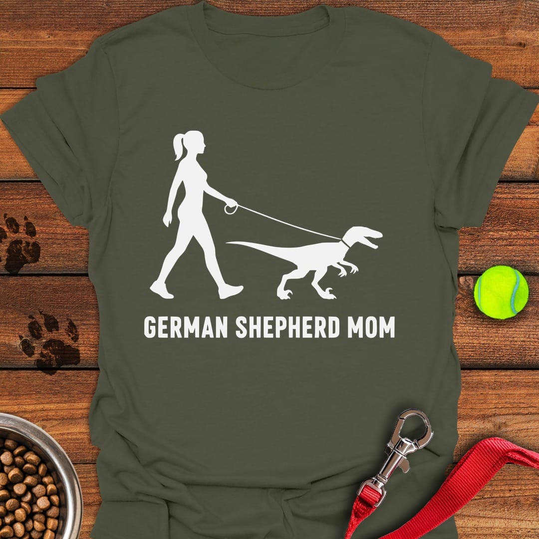 German Shepherd Mom Velociraptor Military Green