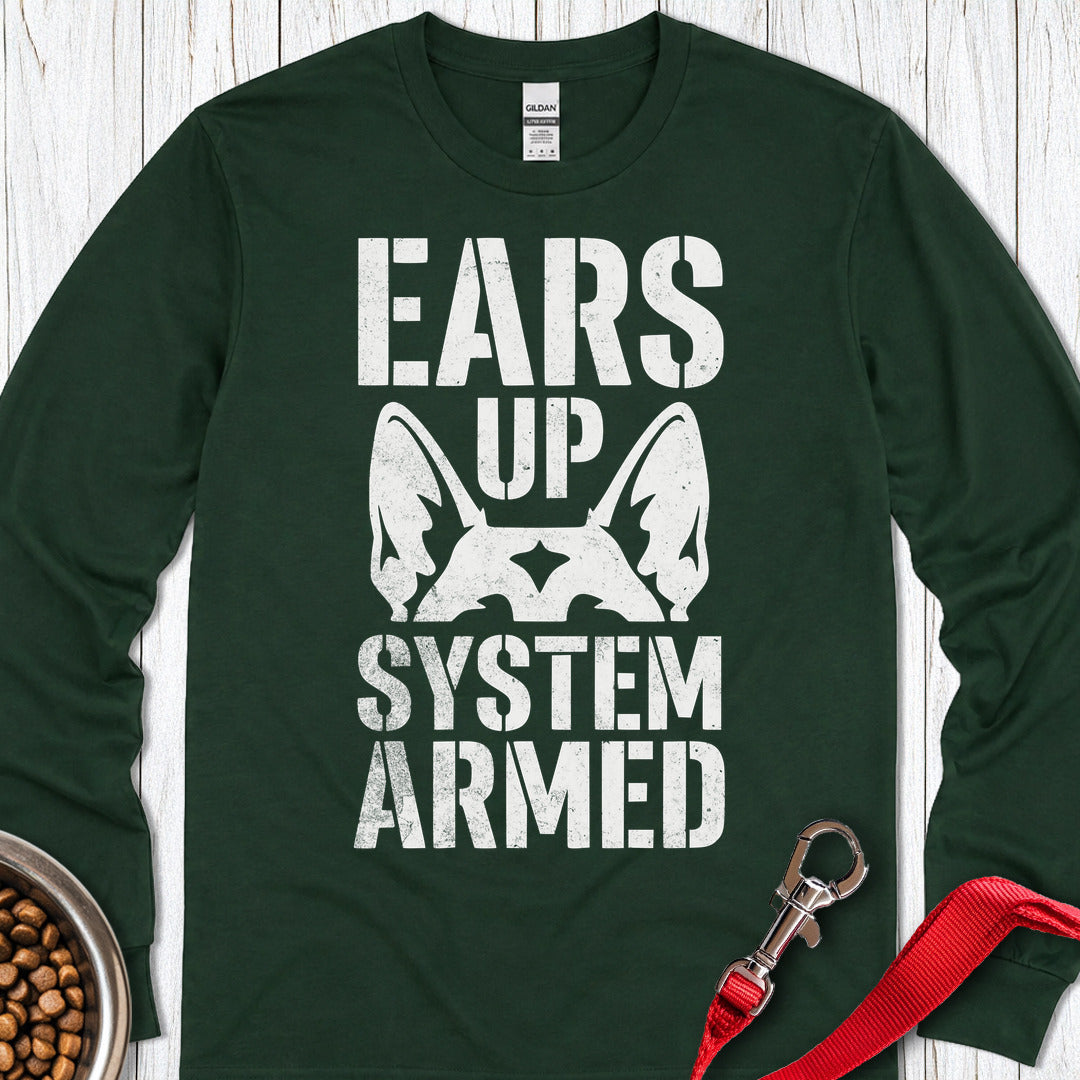 German Shepherd Alarm Long Sleeve — Forest Green