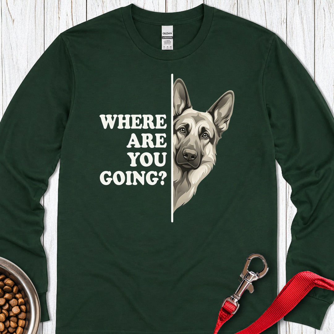 German Shepherd Alert Long Sleeve — Forest Green